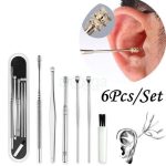 Ear Cleaning 6 PCS Set – Stainless Steel Ear Wax Remover Kit