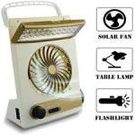 Rechargeable Fan - Multifunctional Four-In-One Solar Fan With Lamp Flashlight Function,CN Plug and Solar Charging- Bdhills OutDoors