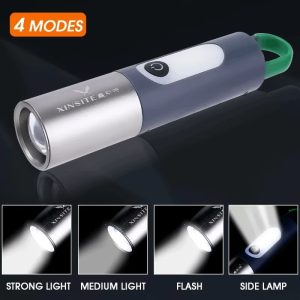 Multifunctional LED Flashlight XSP-836 USB Rechargeable Waterproof Camping Torch Light