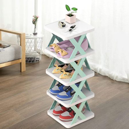 Multifunctional 5 layer shoe rack