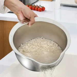 Multifunctional Rice & Vegetable Washing Bowl